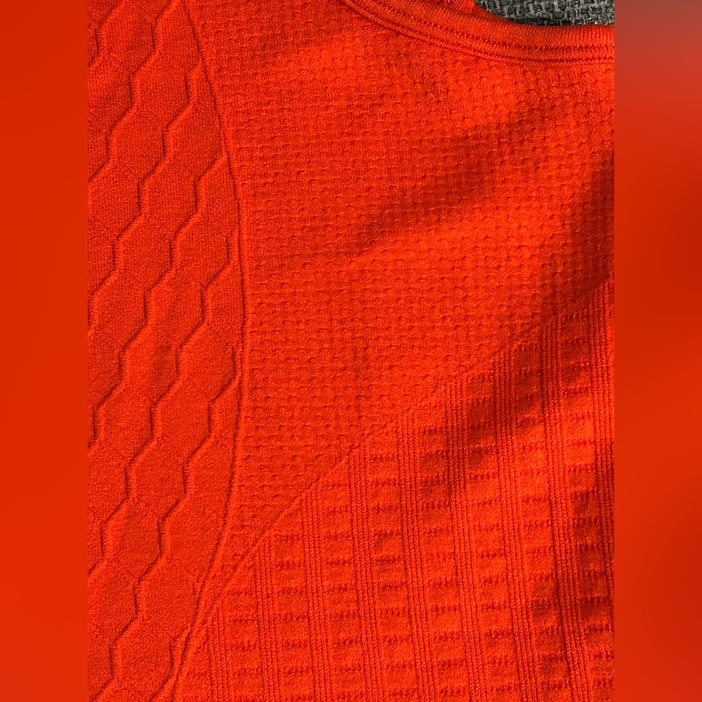 Athleta Women's Sleeveless Textured Yoga Stretchy Top Orange Women’s Size M - Picture 5 of 14